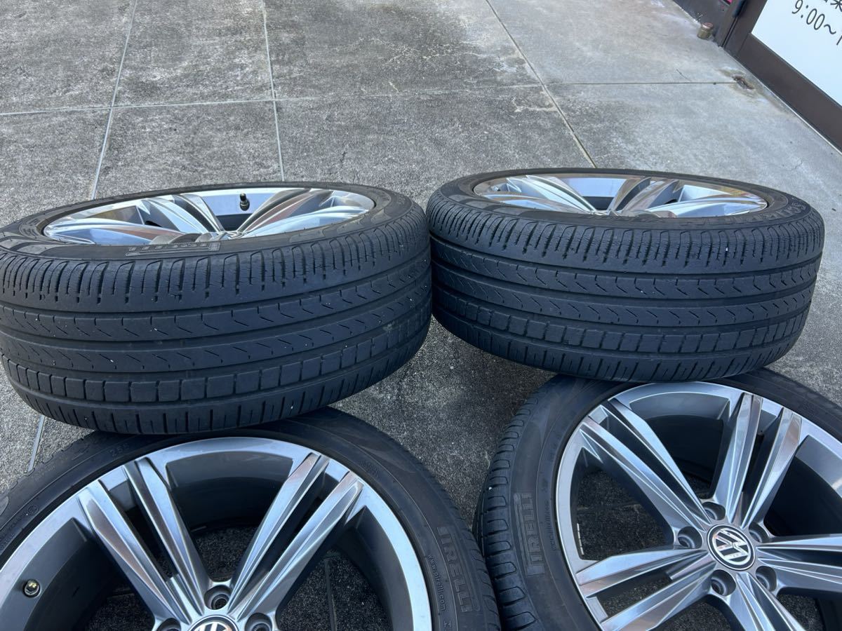 ワーゲン ティグアン Rライン純正 19x8.5J 5H 112 /255/45/R19/ 4本/中古純正アルミホイールの画像9