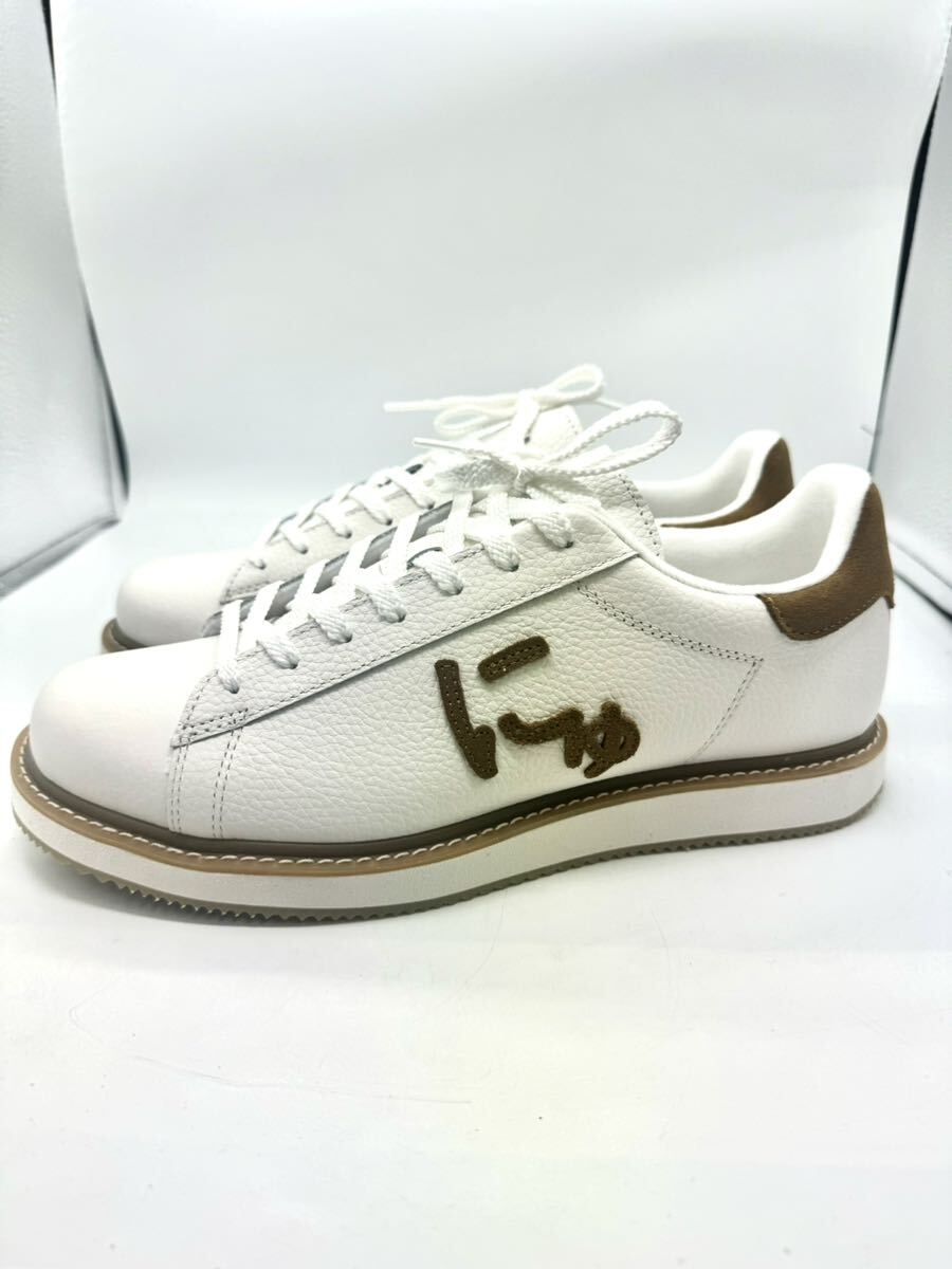 [ new goods unused ]via SANGACIO ( sun gacho)..~.SPREE white kau leather low cut sneakers 27 centimeter 