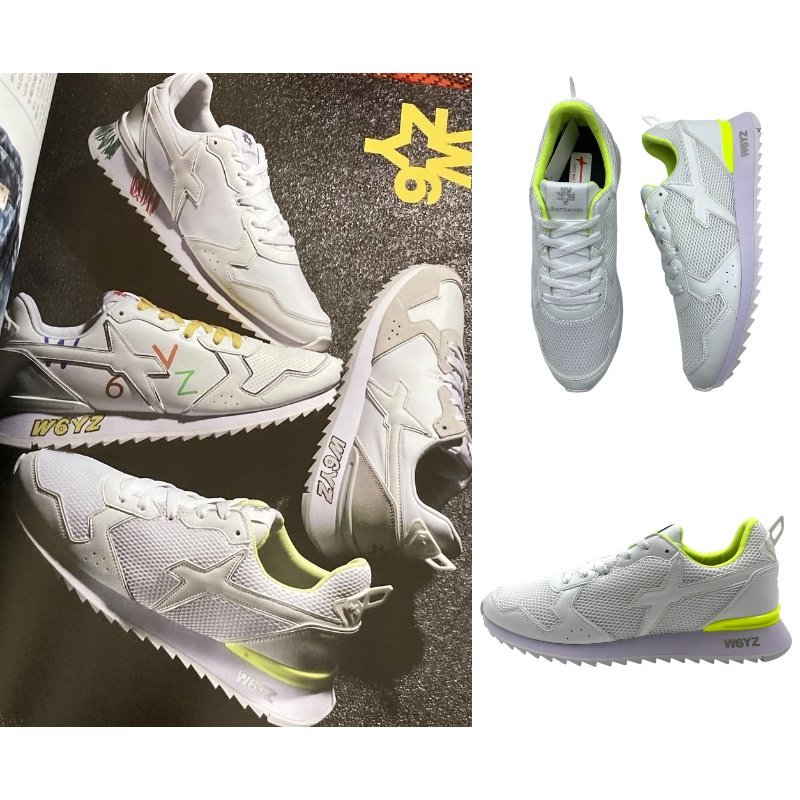 [ size selection ]LEON publication!23 year new work # regular price 31900 jpy #W6YZ# Japan limitation special order model # white sneakers # neon yellow fluorescence yellow color 