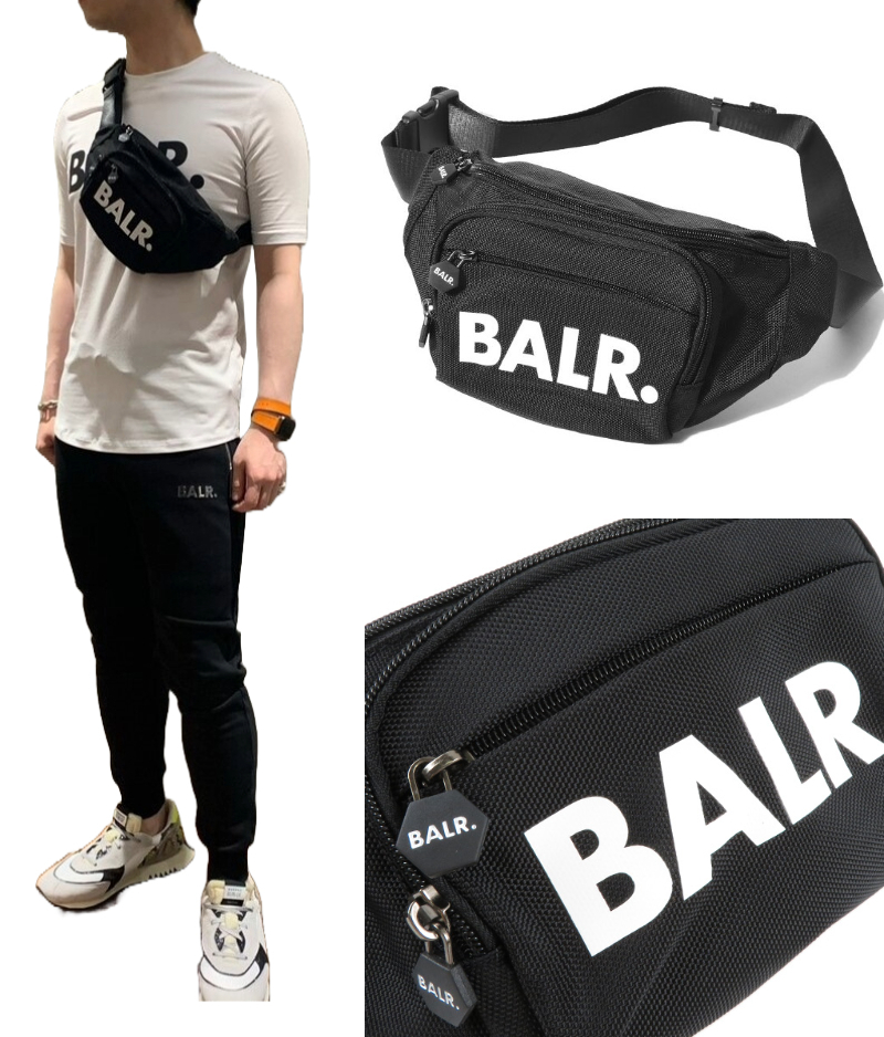 新品★定価10780円★BALR.★定番ベルトバッグ★ボーラー★ウエストバッグ★黒★ブラック★BALR★ウエストポーチ B10030 U-Series Waistpack_画像1