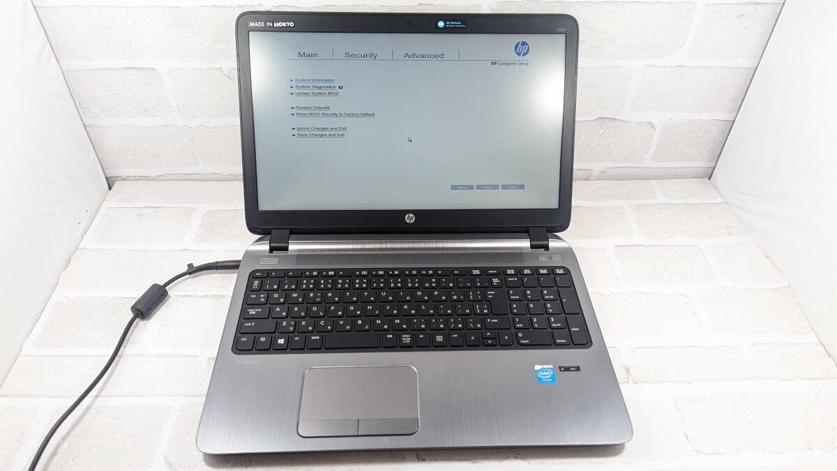 【1円出品・ジャンク・起動可能】HP ProBook 450 G2 ノートパソコン ビジネス 中古 Windows 最安 BIOS office 再利用 パソコン J3_画像1