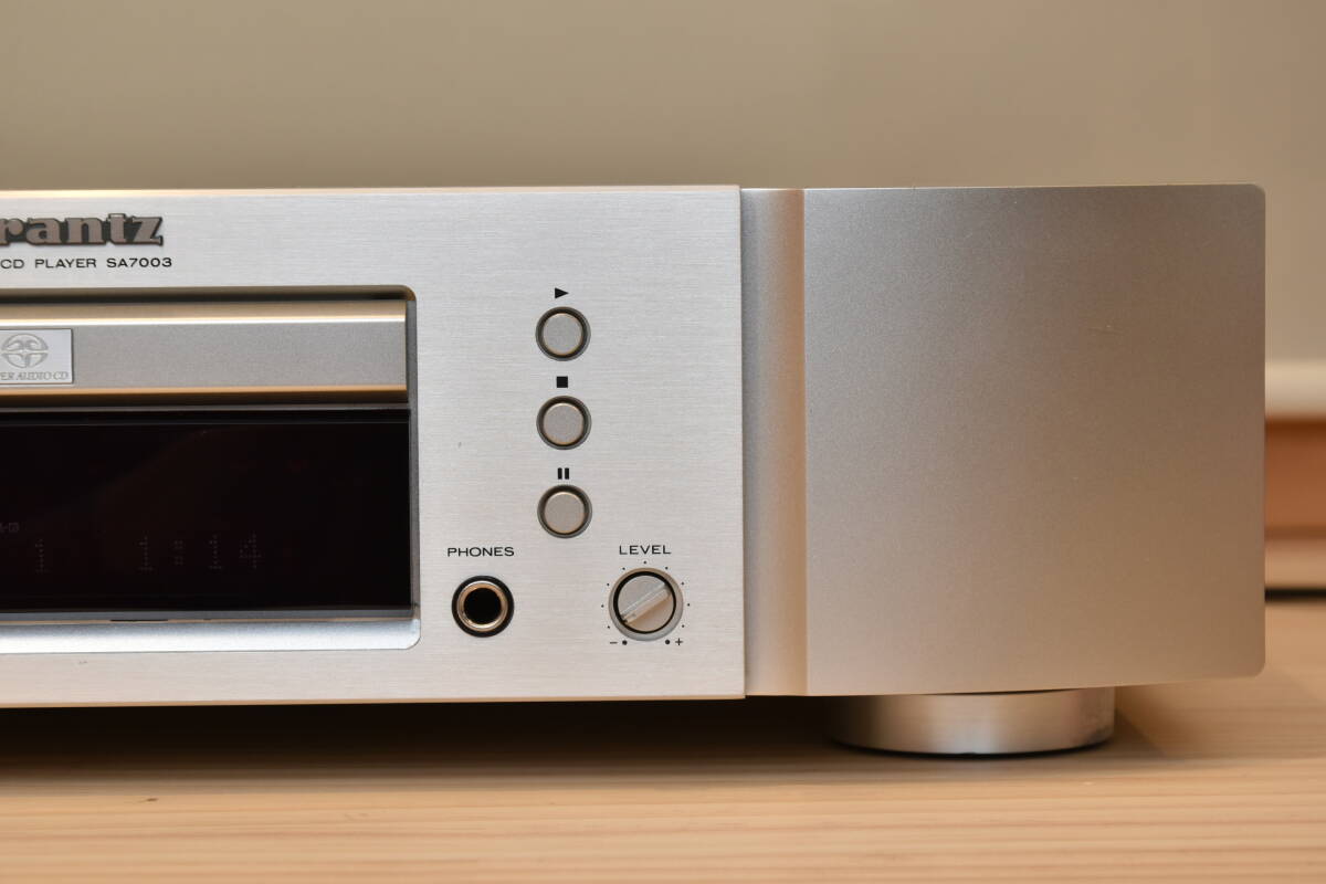 SACD再生可能 リモコン付 フロントパネル綺麗です！ ベルト交換済 メンテナンス品 Marantz SACDプレイヤー SA-7003　管理番号K232_画像4