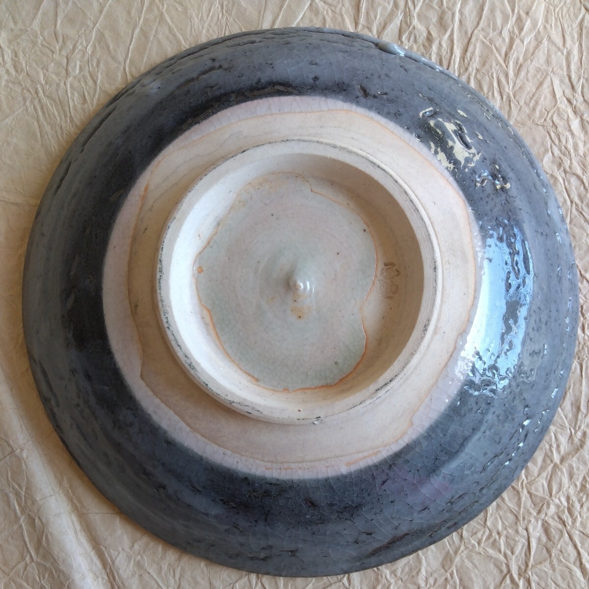 【蔵出し】皿　骨董　陶器　アンティーク　時代物　３枚セット_画像3