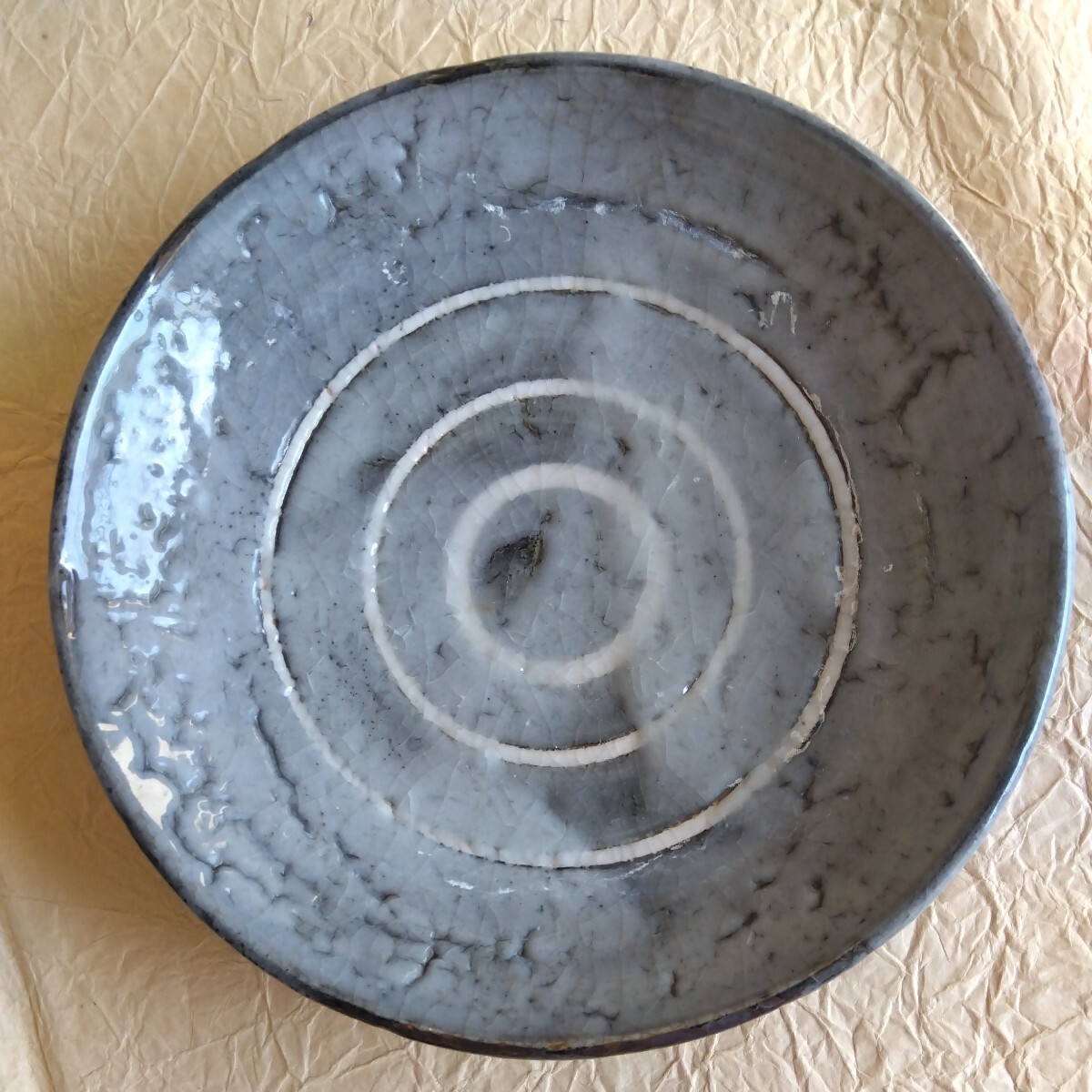 【蔵出し】皿　骨董　陶器　アンティーク　時代物　３枚セット_画像4