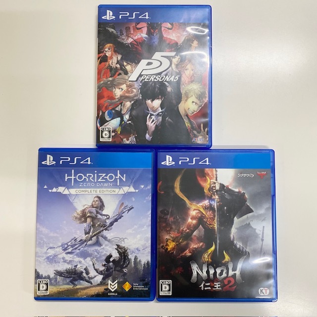  PS4ソフト 3点まとめ売り ペルソナ5・仁王2・Horizon Zero Dawn 動作品_画像1