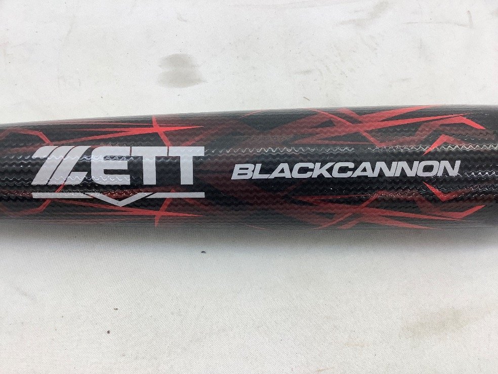 ZETT BLACK CANNON/ブラックキャノン 軟式用バット 83cm/680g　カーボンファイバー ケース付 中古品 ACB_画像4
