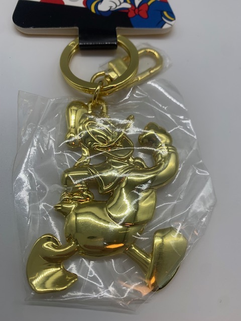 [ tag attaching ] Disney Donald Duck key holder Gold gold color Disney Donald Duck Pewter Keyring Gold