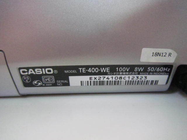 CASIO カシオ 電子レジスタ TE-400 初期化済み 印字OK ジャンク No.3の画像8