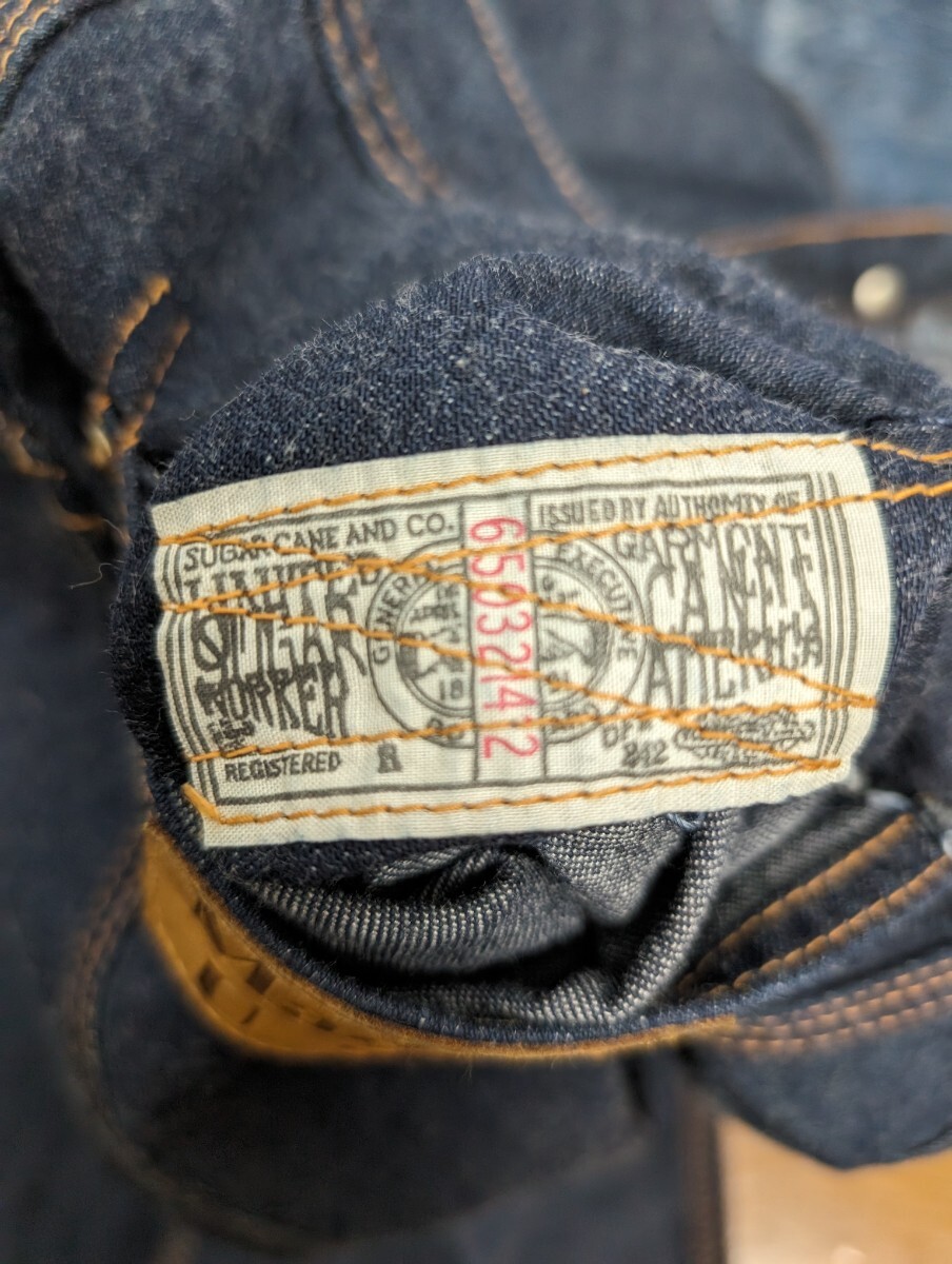 SUGAR CANE シュガーケーン Made in U.S.A. Lot,697 DENIM WORK PANTS W32インチ 未着用_画像5