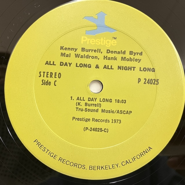 ■即決 JAZZ Kenny Burrell / All Day Long & All Night Long prst-24025 j40514 米盤73年リマスター盤、草艶Stereo _画像6