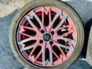 和道　桜ホイール　SEIBERLING SL201タイヤ　中古　４本１５インチ　165/50R15 軽自動車用_画像2