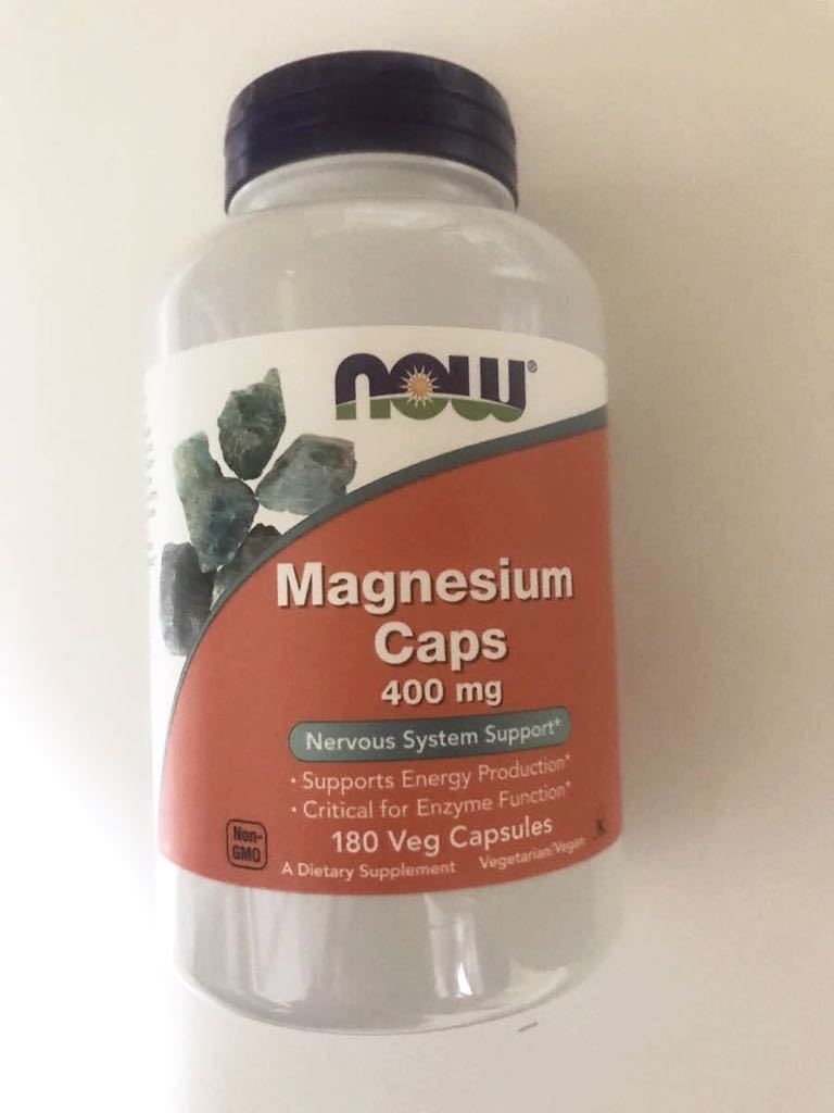 【送料無料】マグネシウム アスパラギン酸 400mg 180カプセル （Magnesium Caps ナウフーズ サプリメント ミネラル クエン酸）NOW FOODS_画像1