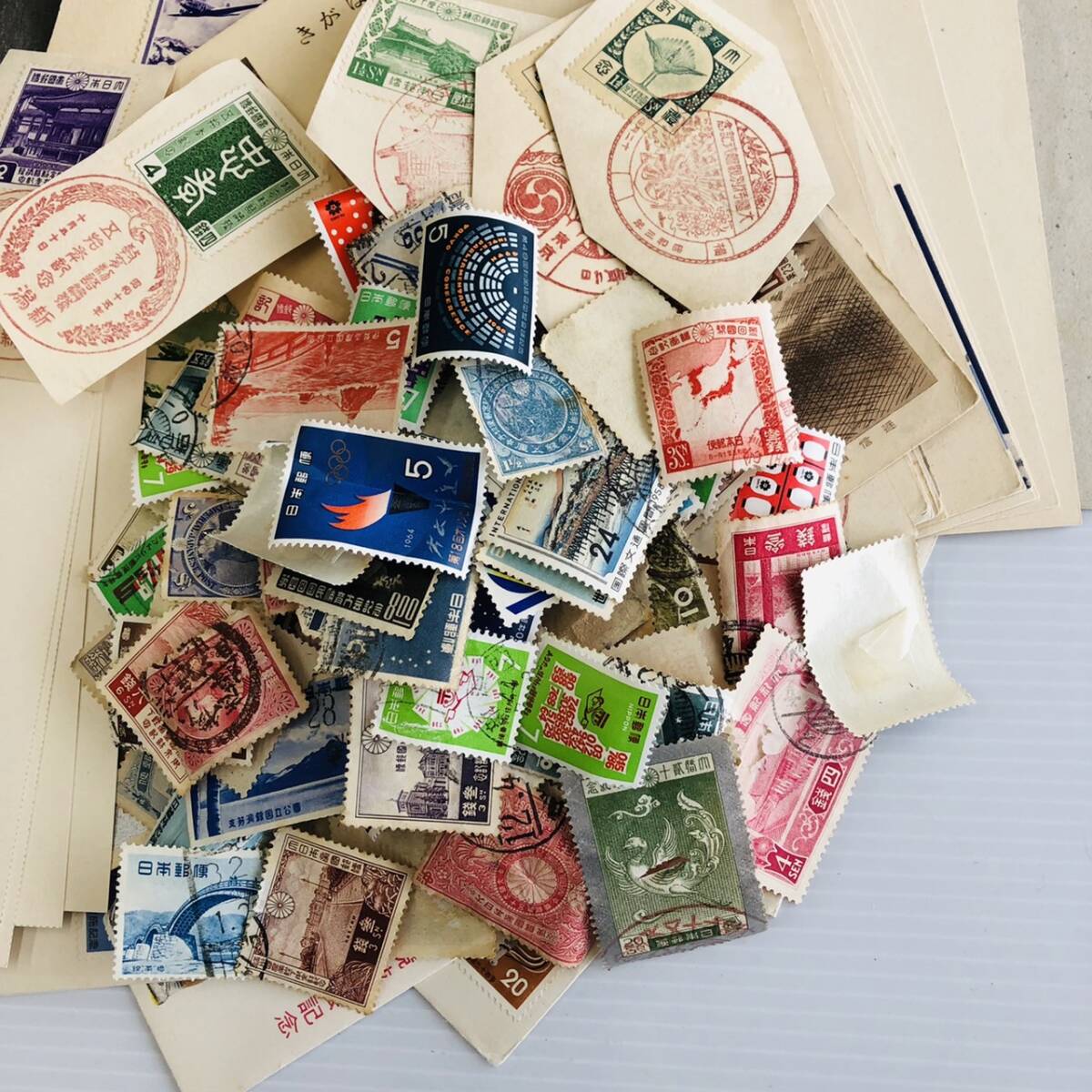 【1円スタート】消印付き切手 消印付きハガキなど おまとめ 趣味 収集 コレクション 消印付き切手 古い切手 古いハガキの画像5