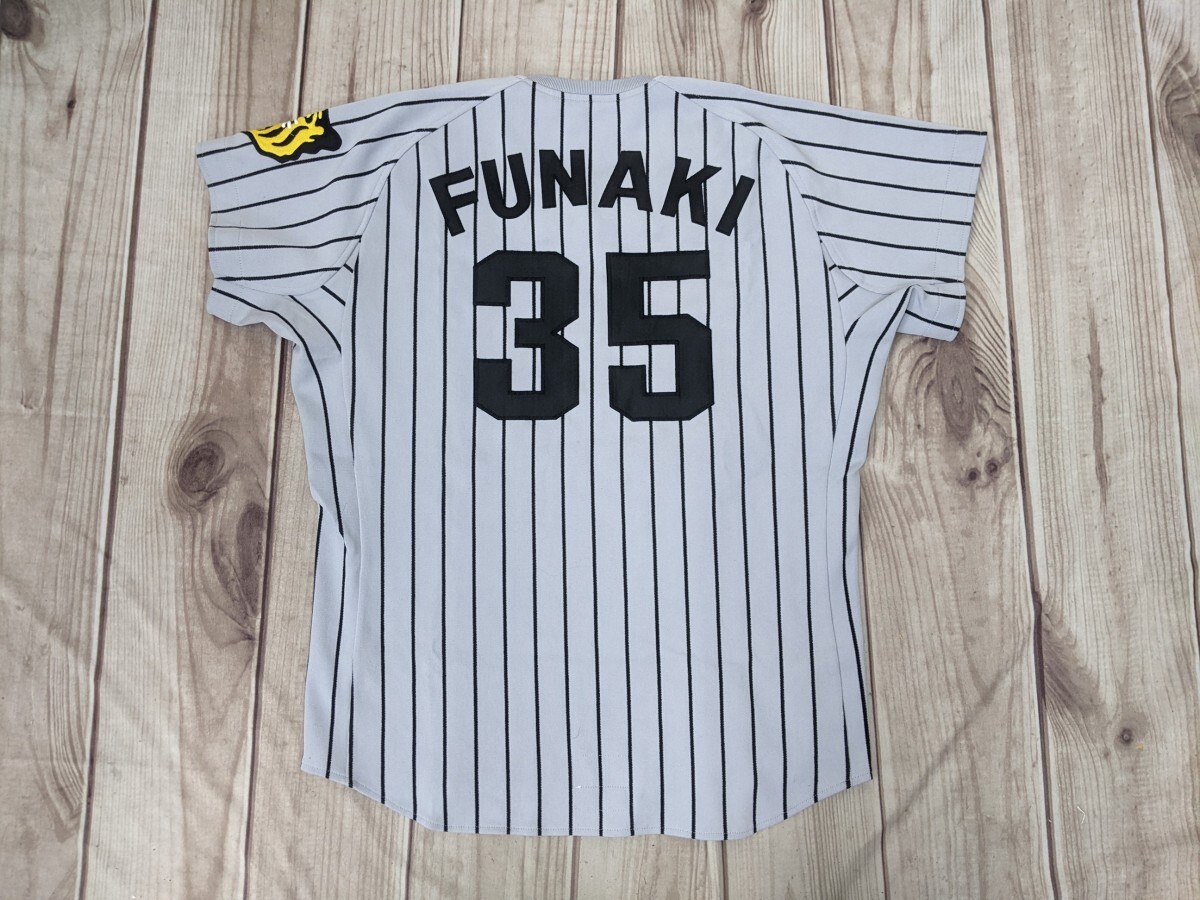 18 rare actual use . tree ..00 year NPB Hanshin Tigers 35 number E9Z624 Descente made se Lee g visitor a way uniform Baseball shirt baseball gray black 510