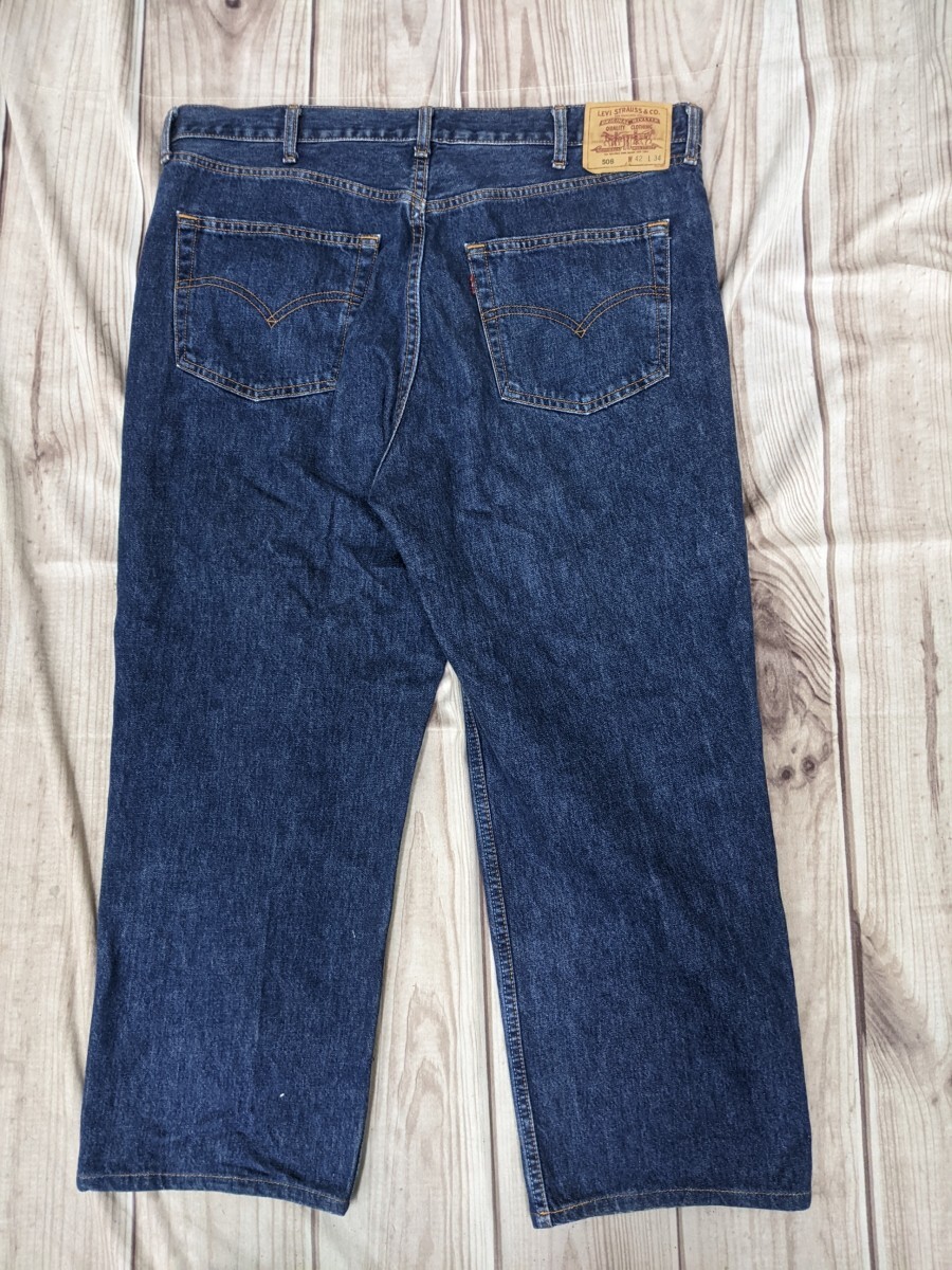 1. big size 99 year made Levi's LEVI\'S 508 Denim jeans pants W42L34 navy y404