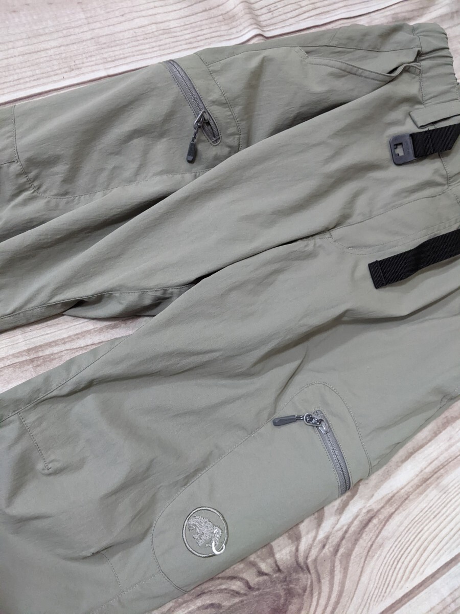 4．マムート MAMMUT 1020-10650 BOMBOO Light 2in1 Pants デタッチャブル クライミングパンツ メンズM　カーキ系 アウトドアx509_画像6