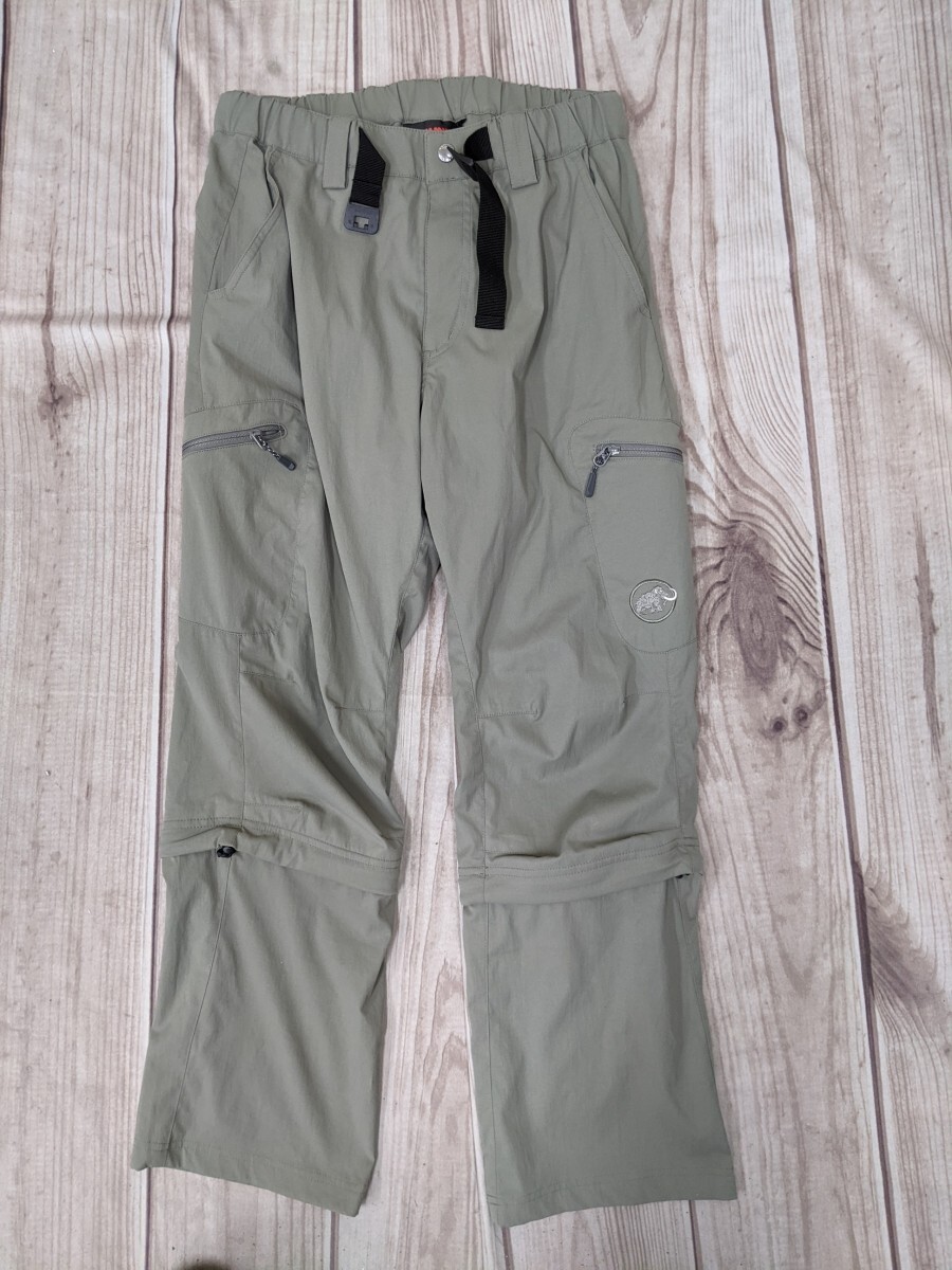 4．マムート MAMMUT 1020-10650 BOMBOO Light 2in1 Pants デタッチャブル クライミングパンツ メンズM　カーキ系 アウトドアx509_画像2