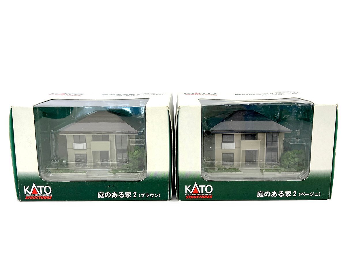 KATO Nゲージ ストラクチャー ジオラマ B 庭のある家/二世帯住宅/二階建アパート まとめセットの画像3
