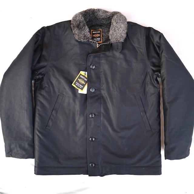 Lサイズ Red Tail レッドテイル VN-1 MC JACKET ミリタリー N-1 デッキジャケット ブラック_画像1