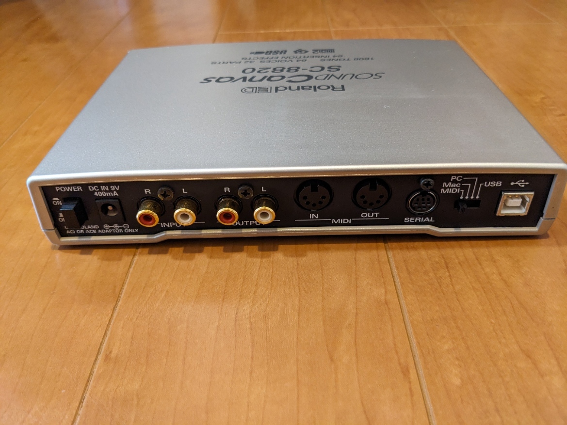 [ operation verification settled ]Roland SC-8820 external sound module beautiful goods AC adaptor attaching .