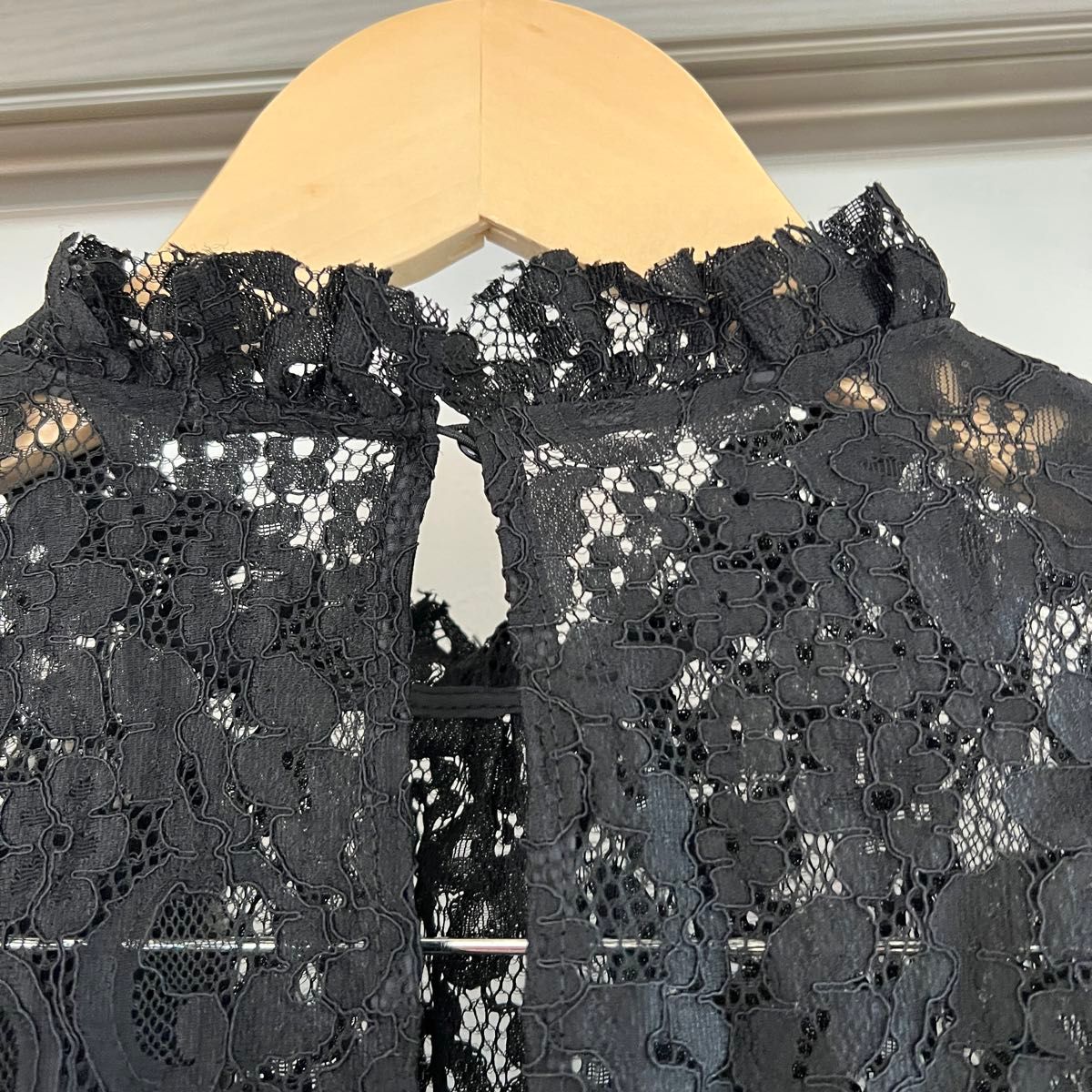 zara レースブラウス 黒 sサイズ