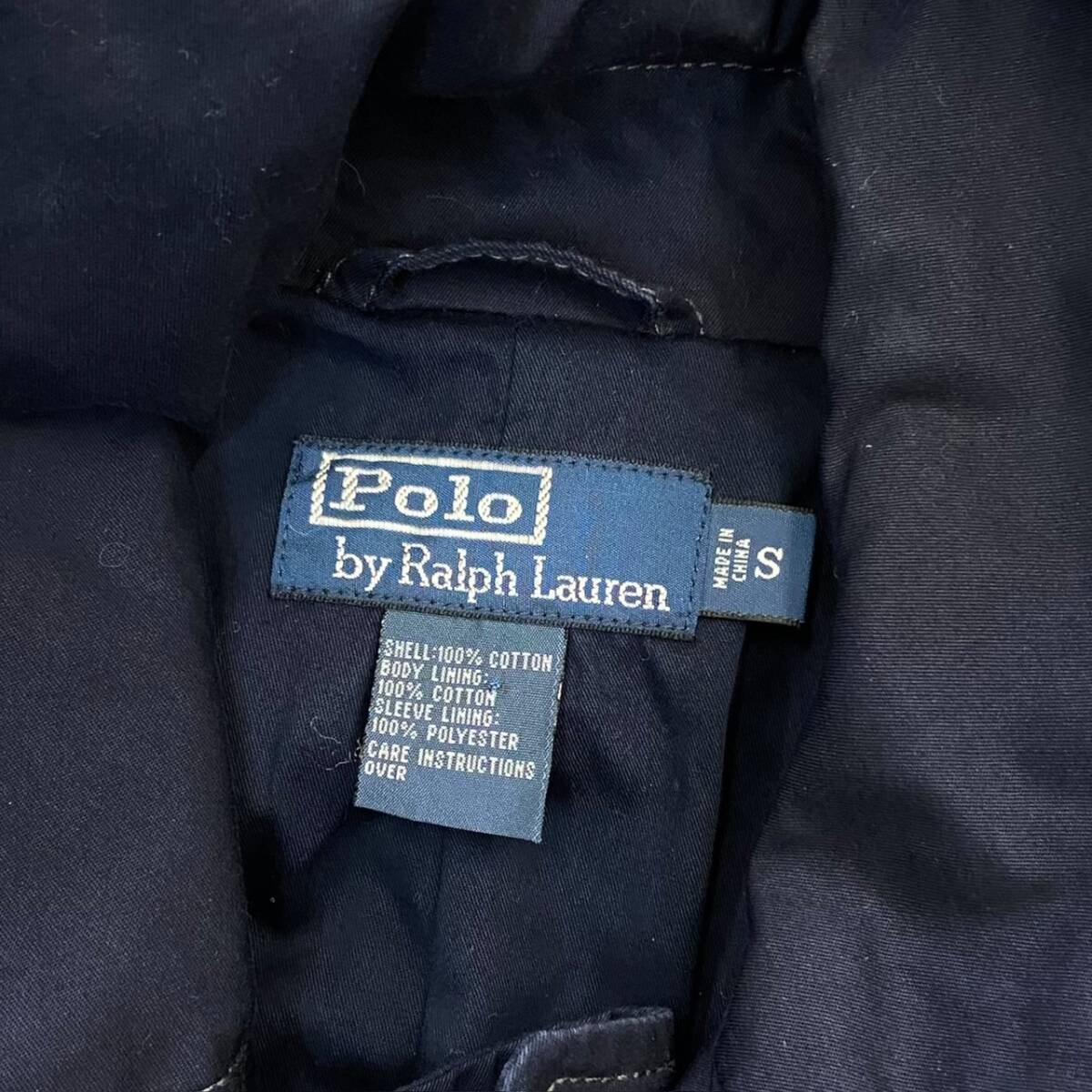 Polo Ralph Lauren тренчкот S темно-синий двойной breast Polo Ralph Lauren жакет tailored jacket пальто с отложным воротником 