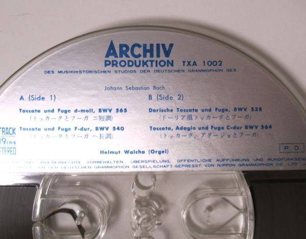 CLASSIC/オープンリールテープ/7号/外箱・ライナー付き/J.S.BACH - TOCCATA UND FUGE D MULL U. ANDERN/Ｂ-11996の画像5