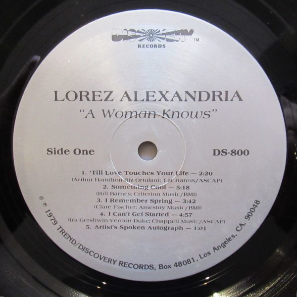 JAZZ LP/US ORIG./美盤/Lorez Alexandria - A Woman Knows/Ｂ-11474の画像4