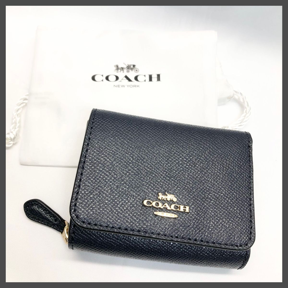 極美品】 COACH コーチ 三つ折り 財布 ブラック ゴールド|Yahoo 極美品】 COACH コーチ 三つ折り 財布 ブラック ゴールド|Yahoo
