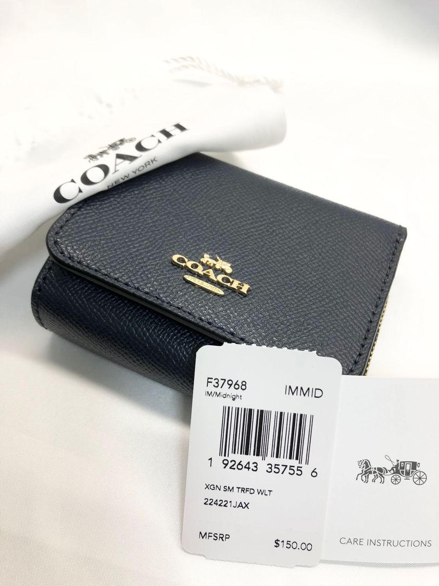 極美品】 COACH コーチ 三つ折り 財布 ブラック ゴールド|Yahoo 極美品】 COACH コーチ 三つ折り 財布 ブラック ゴールド|Yahoo