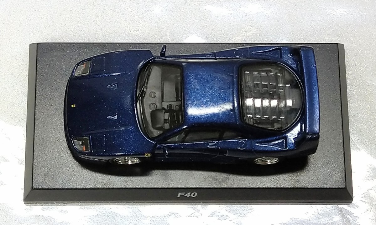 京商 1/64 フェラーリ F40 紺 青 ブルー ネイビー ミニカーコレクション7 美品格安希少 大量整理 注目人気レア多数 サークルKサンクス限定_画像10