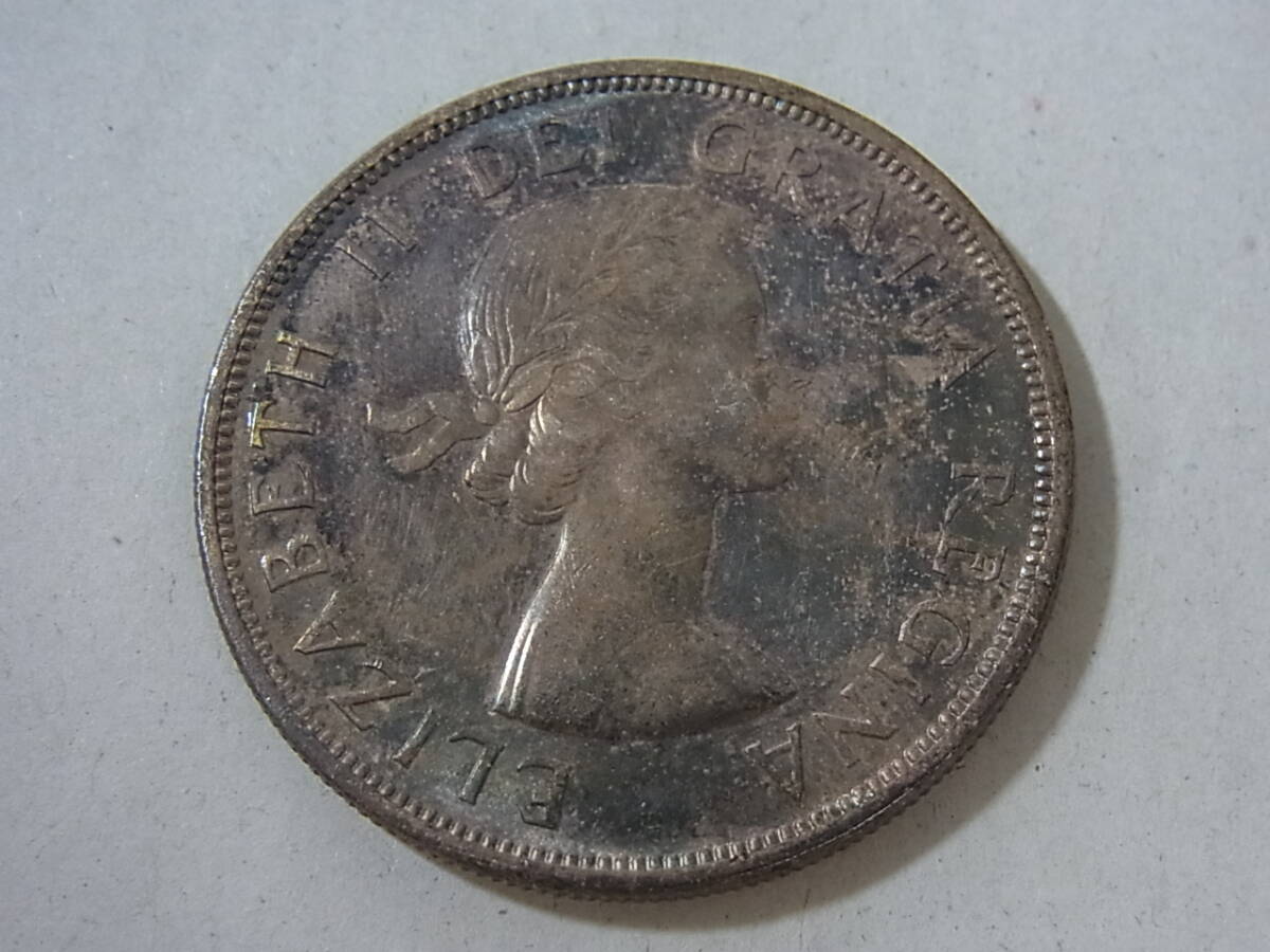 160310DK-GC1■カナダ■1959年 1ドル 銀貨 カヌー／コイン_画像3