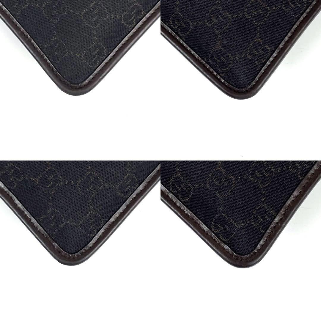 美品 GUCCI グッチ GGキャンバス ショルダーバッグ サコッシュ ポシェット シルバー金具 ロゴ金具 ジャガード 男女兼用 キャンバス レザーの画像6