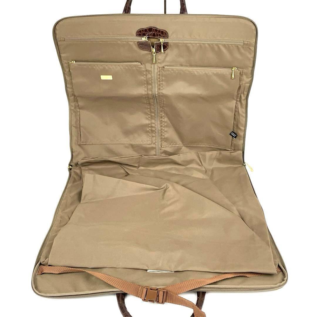 【極美品】BALENCIAGA バレンシアガ ガーメントバッグ スーツケース ビジネス ハンドバッグ トート BB ロゴ型押し クロコ型押し 男女兼用の画像7