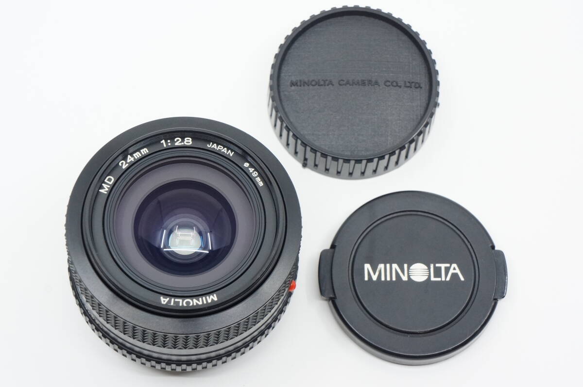 ミノルタ New MD 24mm F2.8 前後レンズキャップ付き minolta ニューMD 超広角 レンズ_画像7