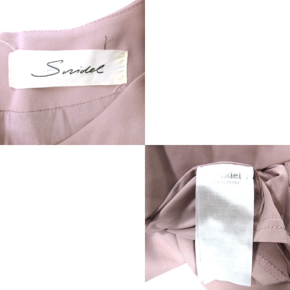 ^*SNIDEL( Snidel )* sleeve see-through blau Gin g One-piece * pink * knee height * lady's One-piece 