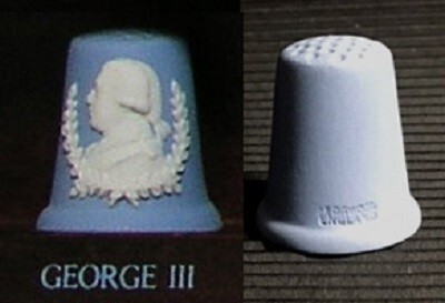 ◎ウェッジウッド ジャスパー 英国王・女王指貫 シンブル 「George Ⅲ」◎33_画像1