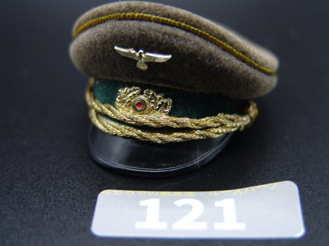 【 灰 121 】1/6ドールパーツ：DRAGON製 WWII ドイツ軍 高級将官用制帽【 長期保管品 】の画像1