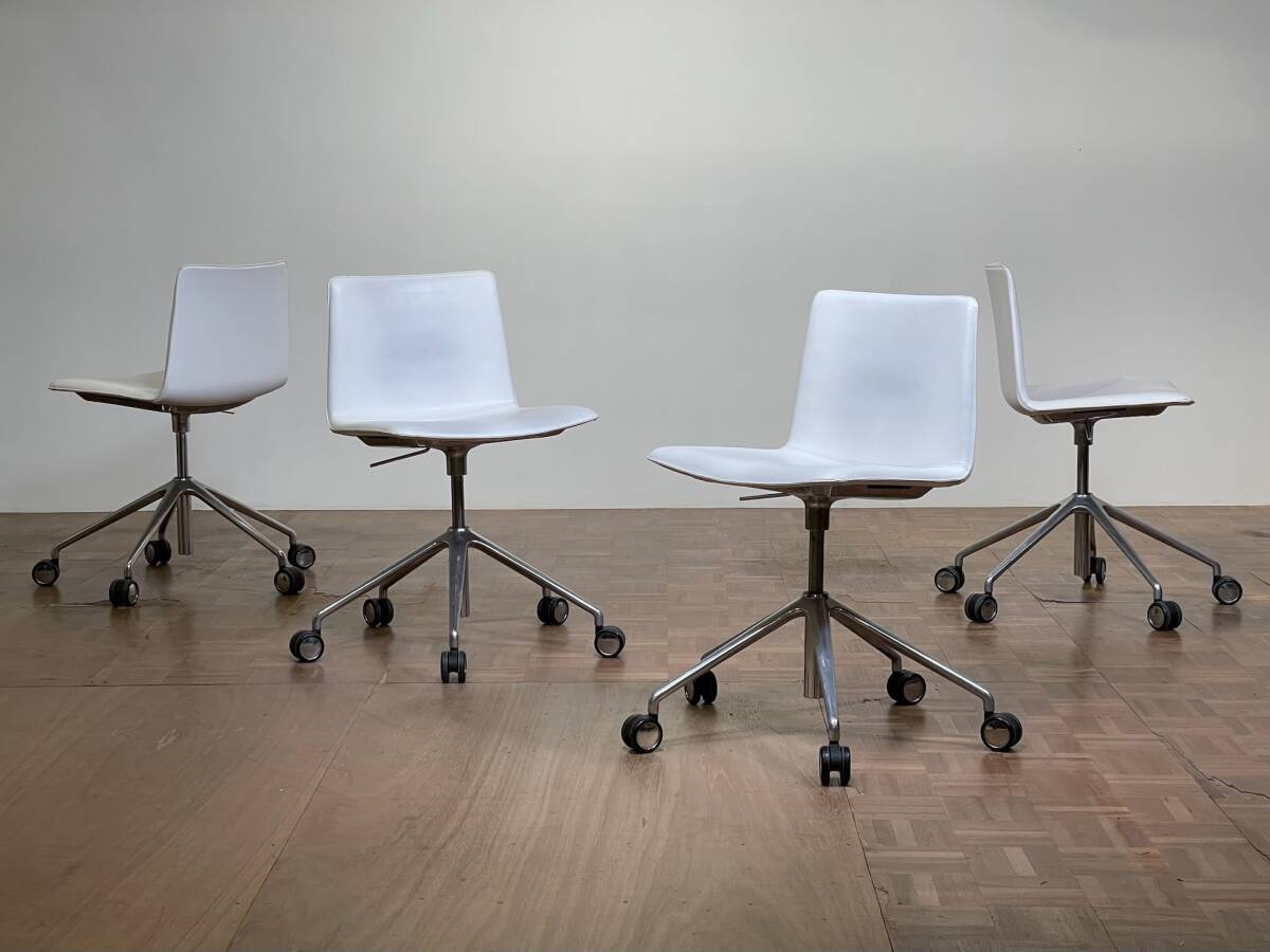 sr278|Andreu World FLEX CHAIR ホワイトレザーモダンワーク sr278|Andreu World FLEX CHAIR ホワイトレザーモダンワーク