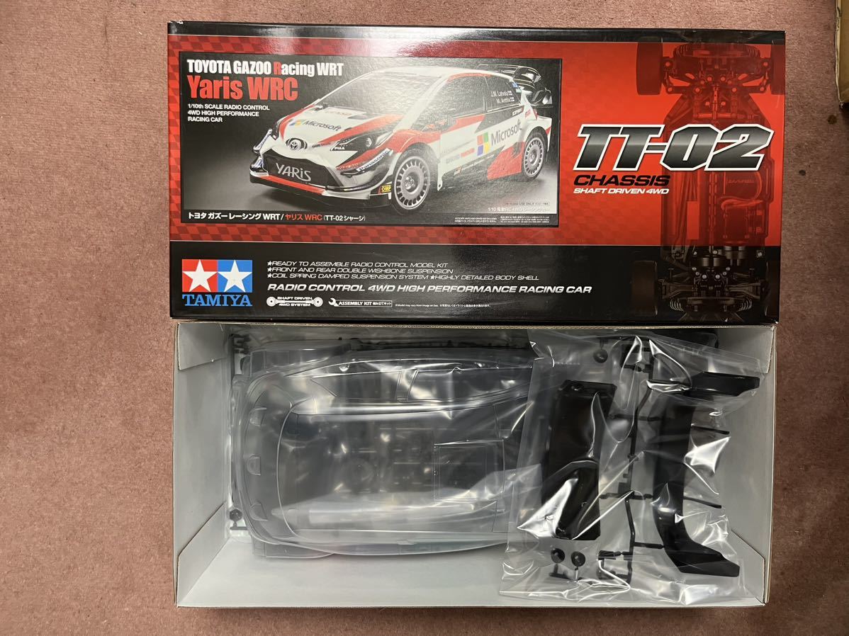 未組立 タミヤ 1/10 トヨタ ガズーレーシング ヤリス WRC TT-02シャーシ 電動RC 4WD ラジコン 58659 TAMIYA TOYOTA GAZOO YARISの画像2