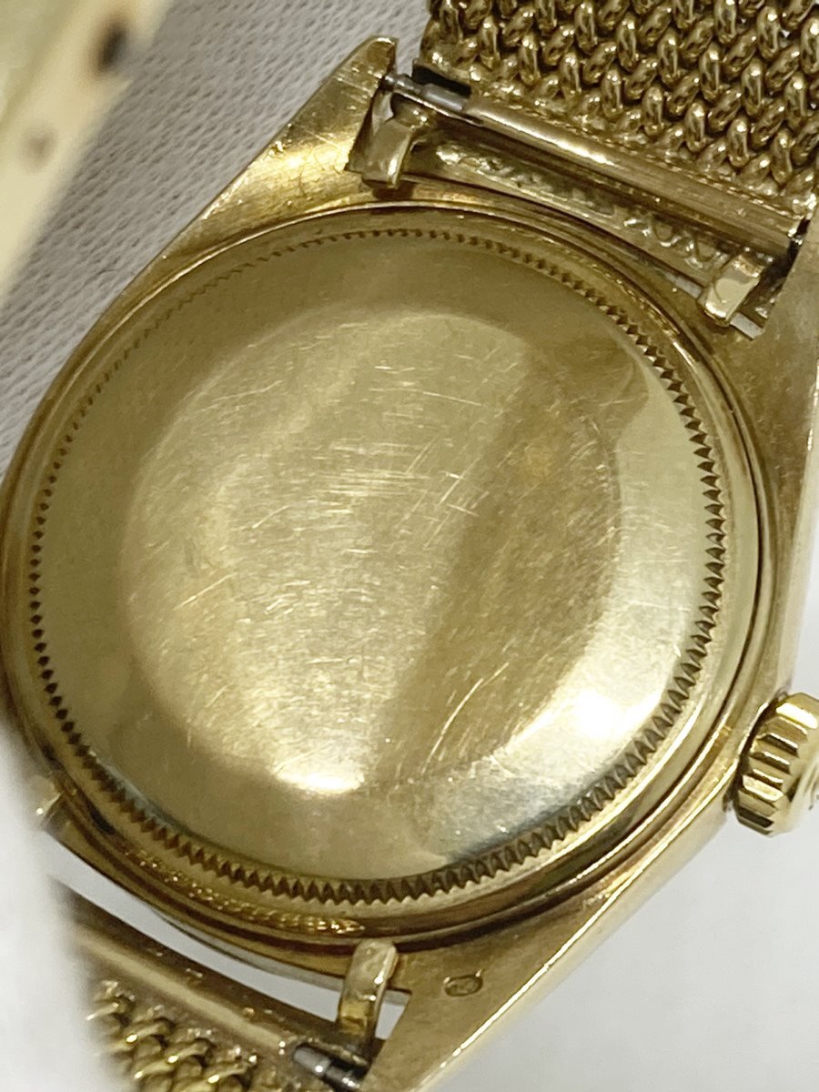 ◆◆【ロレックス】ＲＯＬＥＸ　ヴィンテージ デイトジャスト 1601　1970年 K18 金無垢 ベルト社外品 腕時計 oi◆◆_画像6