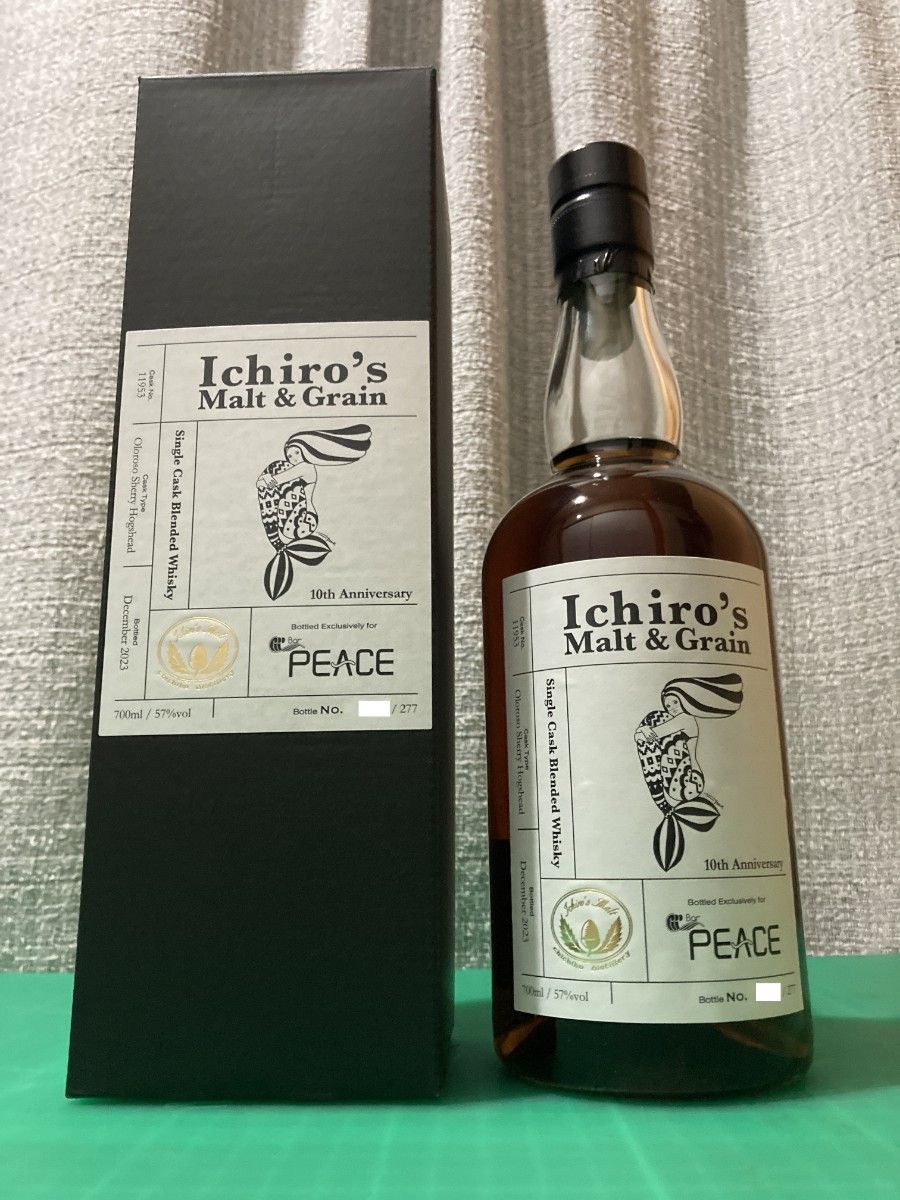 週末限定 未開栓 イチローズモルト 秩父 シングルカスク  Bar Peace10周年 オロロソ シェリーカスク 700ml