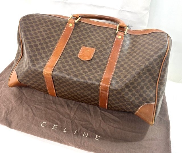 【中古品】セリーヌ CELINE ボストンバッグ PVC ブラウン【送料別】FB0376の画像1