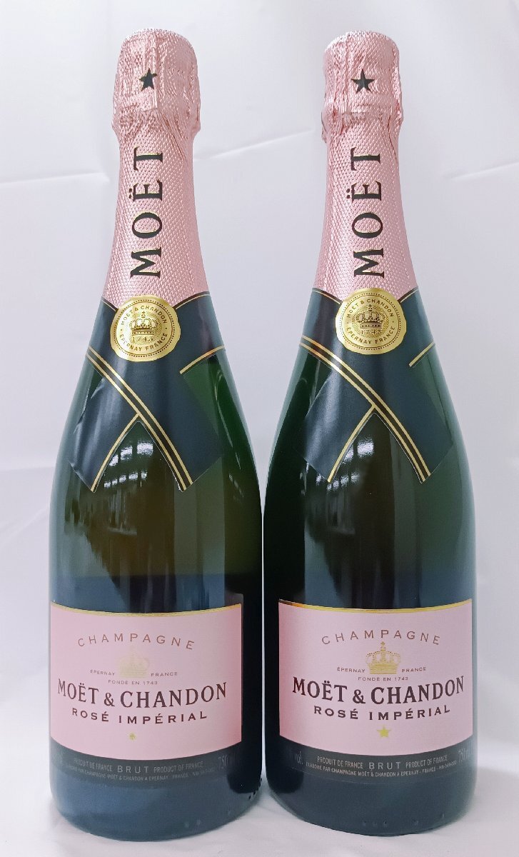 【未開栓】［2本セット］モエ・エ・シャンドン ロゼ アンペリアル シャンパン MOT & CHANDON ROSE IMPRIAL 750ml 12％【送料別】IA0135_画像1