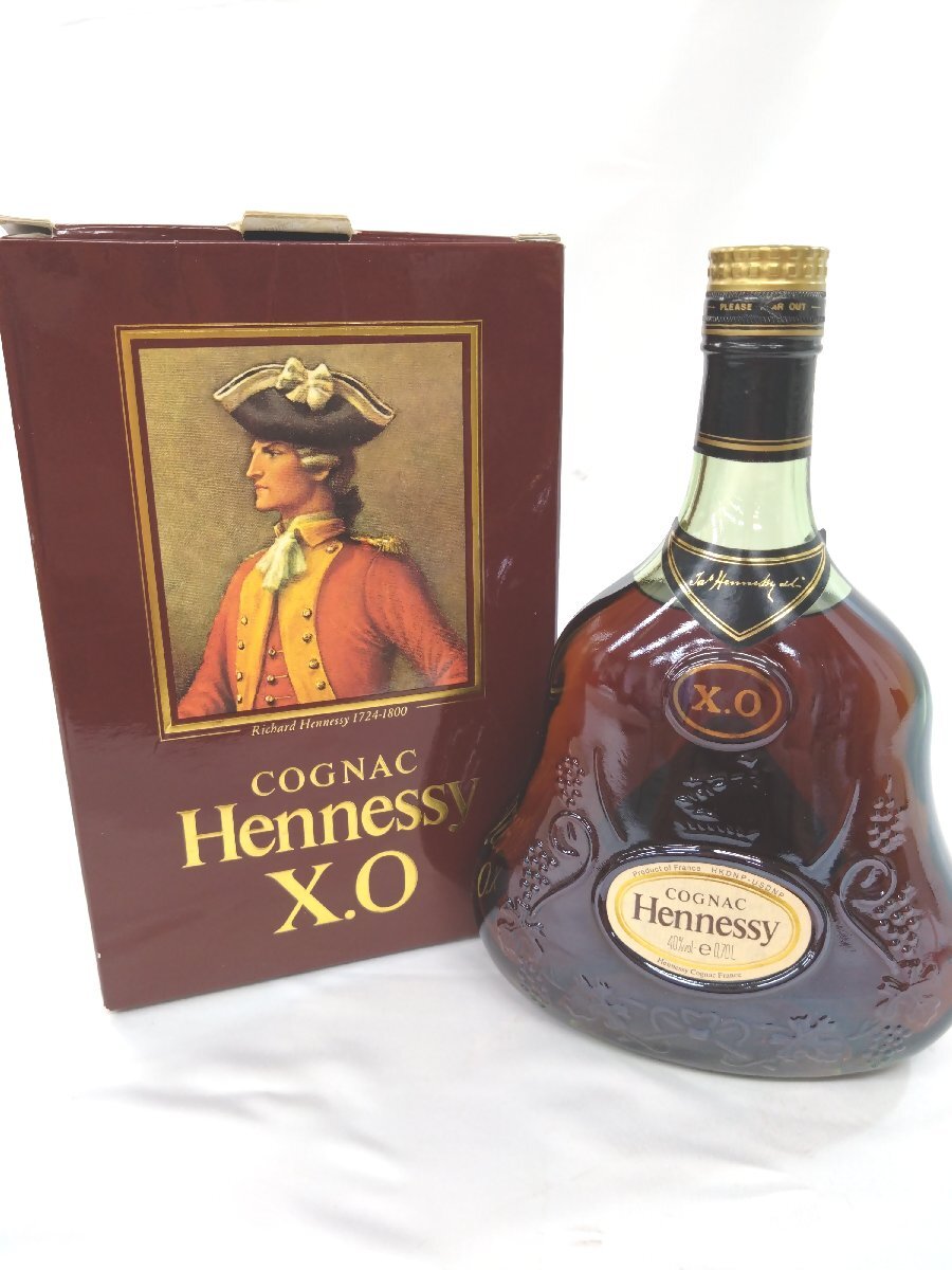 （未開栓）ヘネシー X.O ブランデーコニャック 金キャップ グリーンボトル Hennessy XO COGNAC 700ml 40%【送料別途】 KA1110_画像1