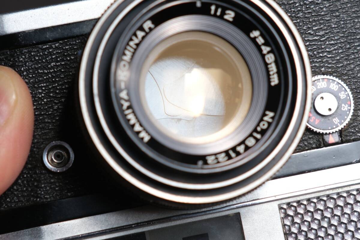 マミヤ ルビー スタンダード MAMIYA RUBY STANDARD MAMIYA-KOMINAR 48mm F2 フィルムカメラ コンパクトカメラ レンジファインダー ジャンクの画像6
