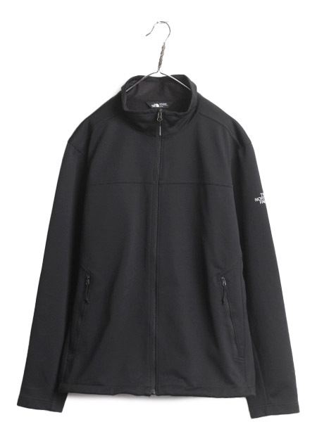 US企画 ノースフェイス WIND WALL ソフトシェル ジャケット メンズ XL / The North face 裏 フリース フルジップ ブルゾン アウトドア 黒