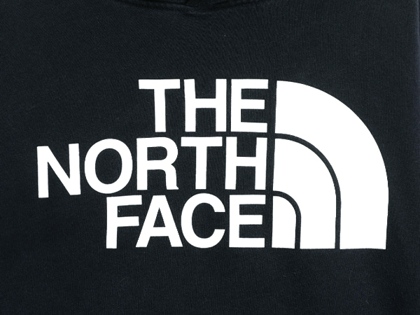 ノースフェイス プリント スウェット フード パーカー メンズ XL The North Face アウトドア トレーナー プルオーバー 裏起毛 スエット 紺_画像3