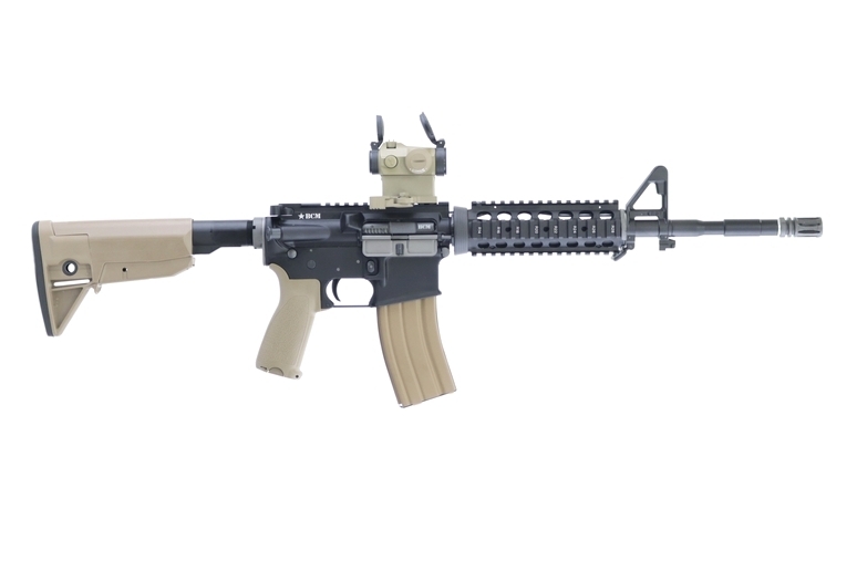 We-Tech M4 RIS BCMカスタム オープンボルト ガスガン ドットサイト付 ツートン_画像2