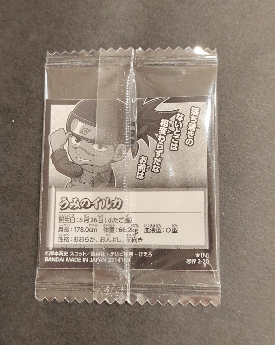 【送料63円〜】忍界2-20　NARUTO　ナルト　ウエハース　シール　イルカ_画像2